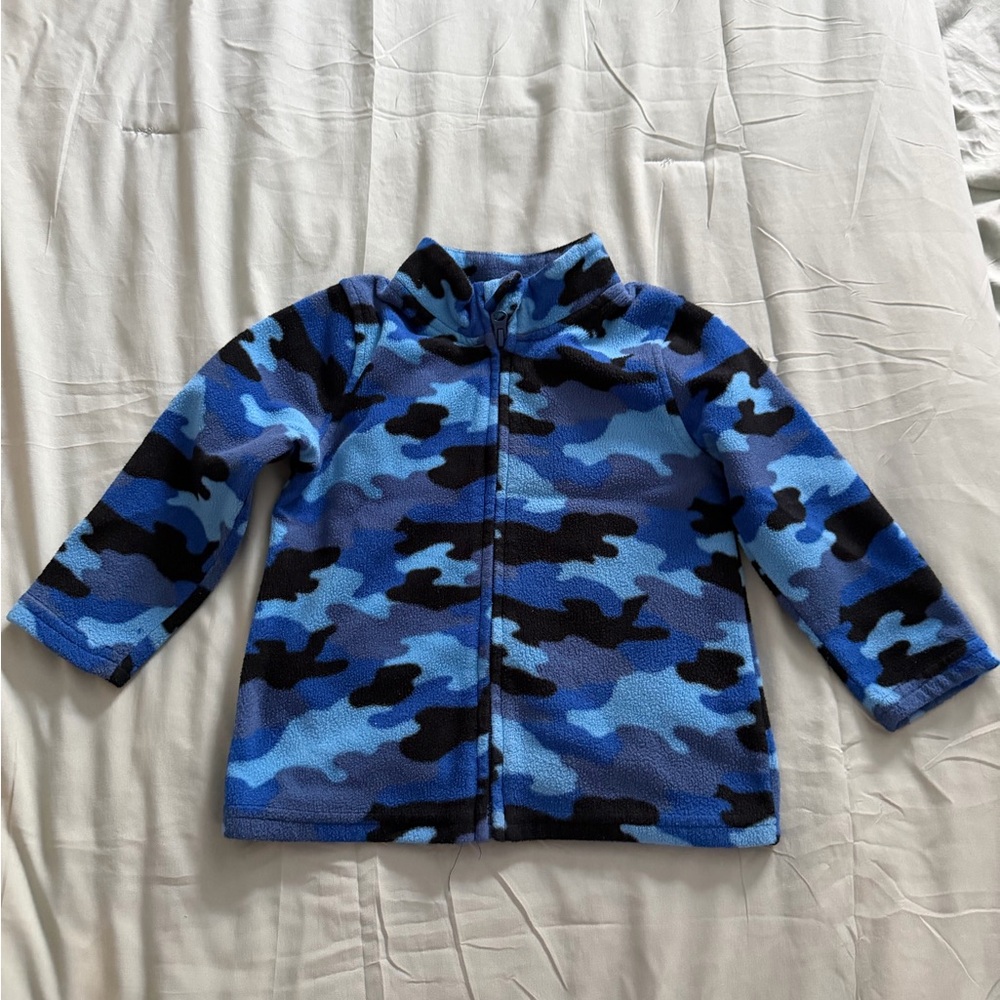 Jumping Beans Blue and Black Camo Fleece  3T